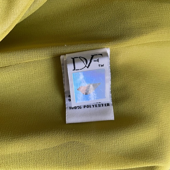 Diane Von Furstenberg 1960s Style Green Ring Neck Mini Dress With Pockets - Picture 11 of 12